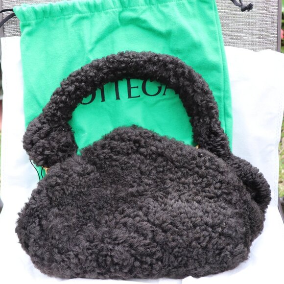 Bottega Veneta vintage bag black wool top handle bag - Picture 3 of 7